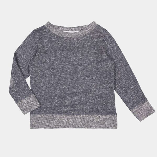 Toddler Harborside Melange French Terry Crewneck with Elbow Patches Thumbnail