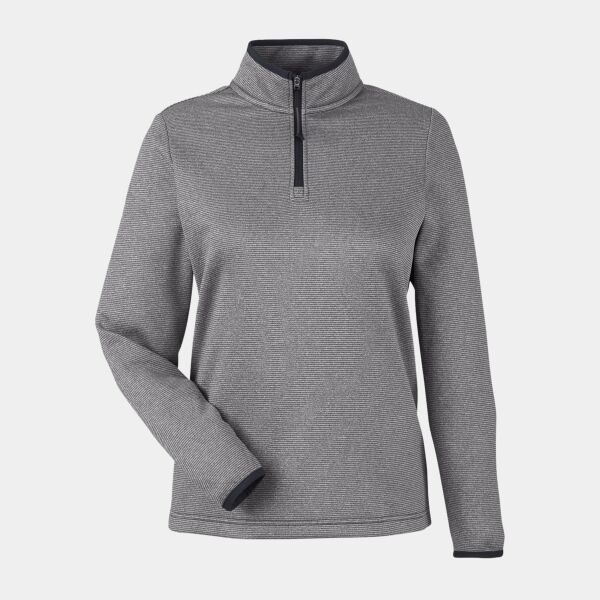 Ladies' Venture Heathered Stripe Quarter-Zip Thumbnail