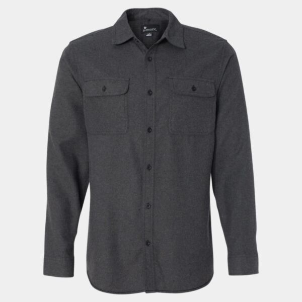 Men's Solid Flannel Shirt Thumbnail